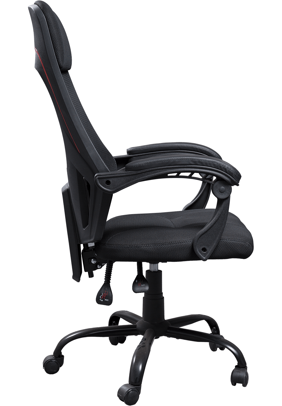 Scaun de birou pivotant la 360 de grade, reglabil, cu spatar inalt, scaun de birou pentru personal din stofa ergonomic details